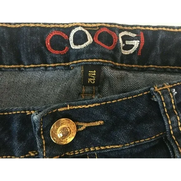 Coogi Capris Jeans Junior Size 11 12 American Flag Pockets - Picture 11 of 12